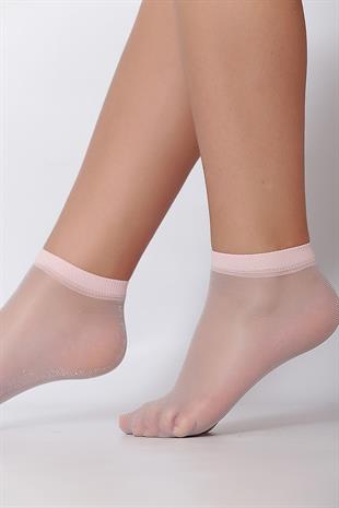 Sun Simli Çocuk Soket Çorap  PEMBE-GÜMÜŞ