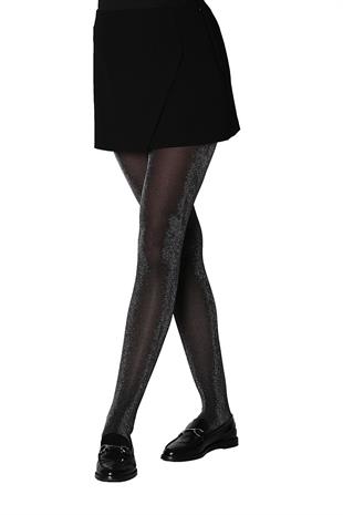 Sun Simli Mikro Külotlu Çorap SİYAH-GÜMÜŞ