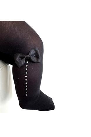 SÜSLÜ MYCRO BEBEK KÜLOTLU ÇORAP SİYAH