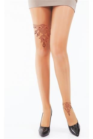Tattoo Külotlu Çorap NATUREL