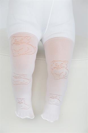 Tekir Bebek Mikro Bebek Külotlu Çorap BEYAZ