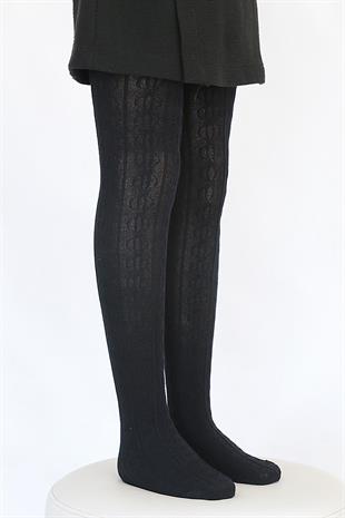 Tina Koton Çocuk Külotlu Çorap SİYAH