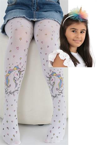 VERAN TAÇ TAKIM ÇOCUK KÜLOTLU ÇORAP BEYAZ