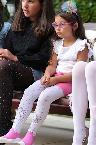 VERAN TAÇ TAKIM ÇOCUK KÜLOTLU ÇORAP BEYAZ