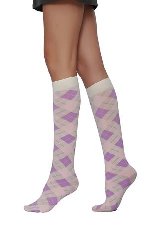 Veron Dizaltı Çorap KEMİK-PEMBE*LİLA