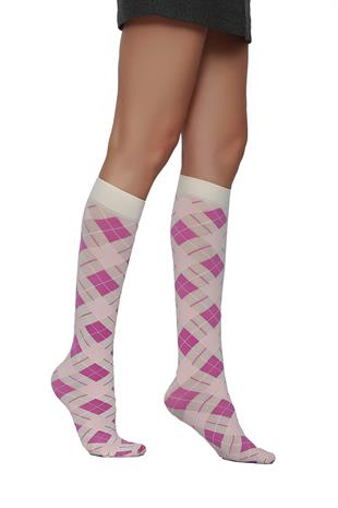 Veron Dizaltı Çorap KEMİK/PEMBE*BEGONYA