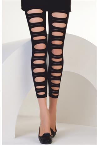 Yırtık Tayt SİYAH