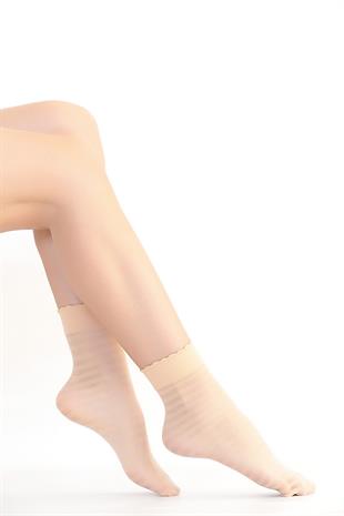 Zebra Soket Çorap  NATUREL