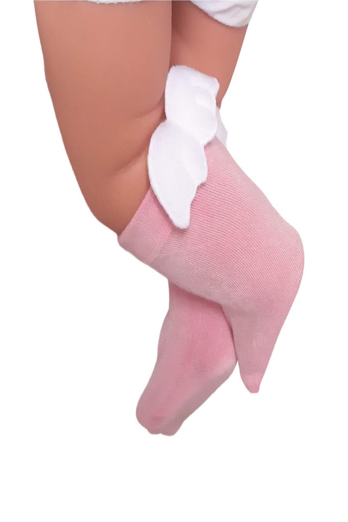 ANGEL BEBE DİZALTI ÇORAP PEMBE