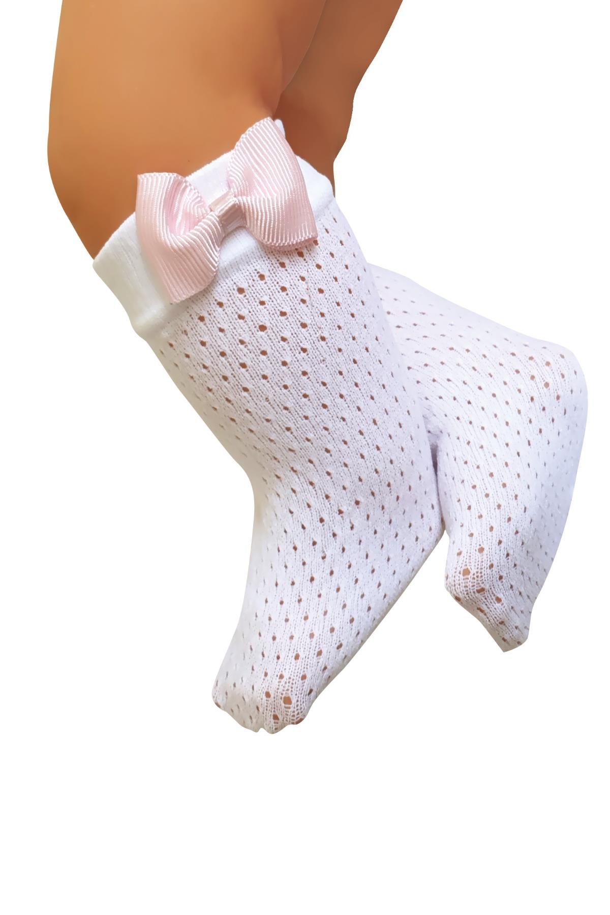 Bebek Romina File  Aks. Dizaltı Çorap BEYAZ