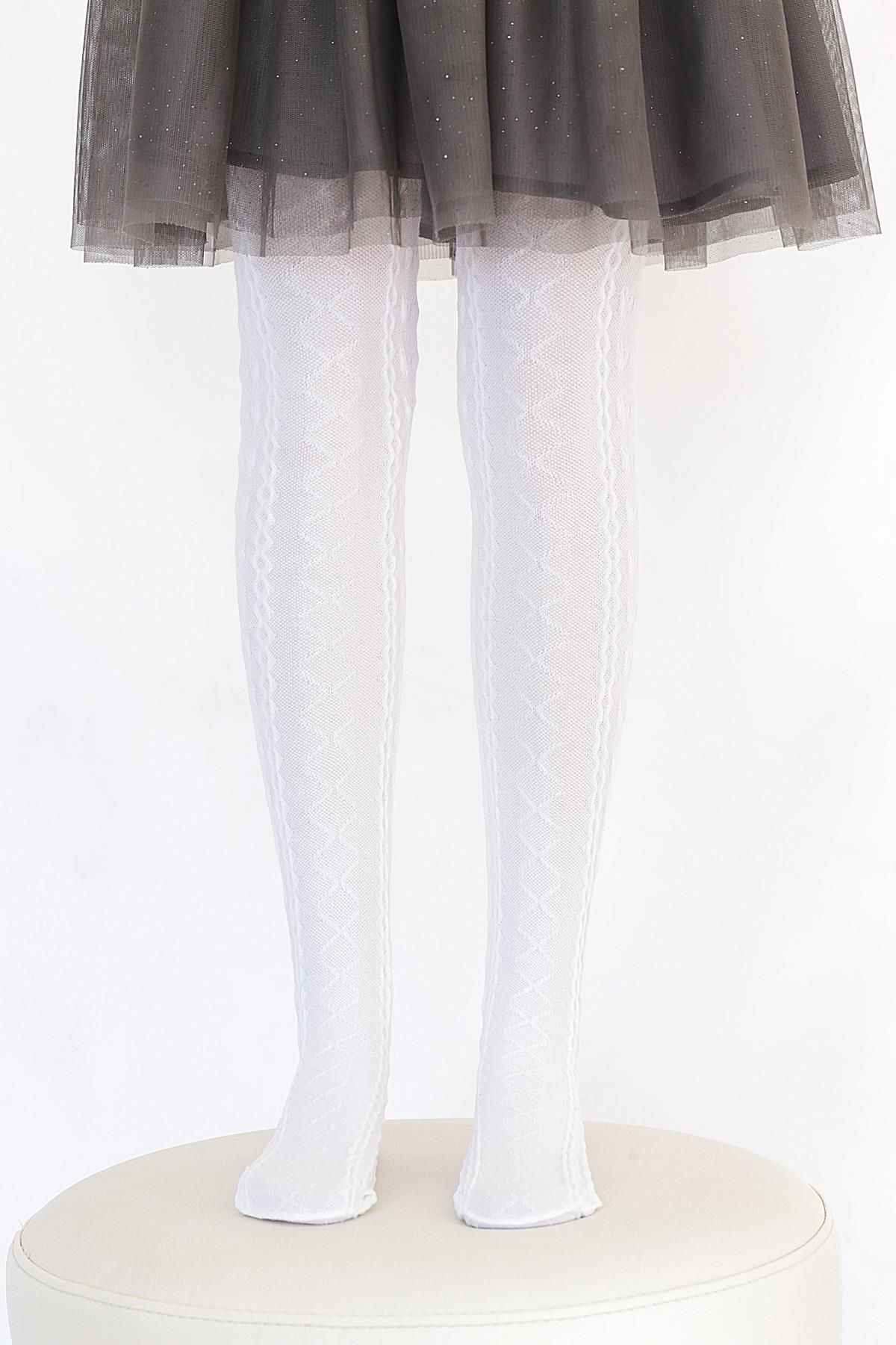 Dora Koton Çocuk Külotlu Çorap BEYAZ