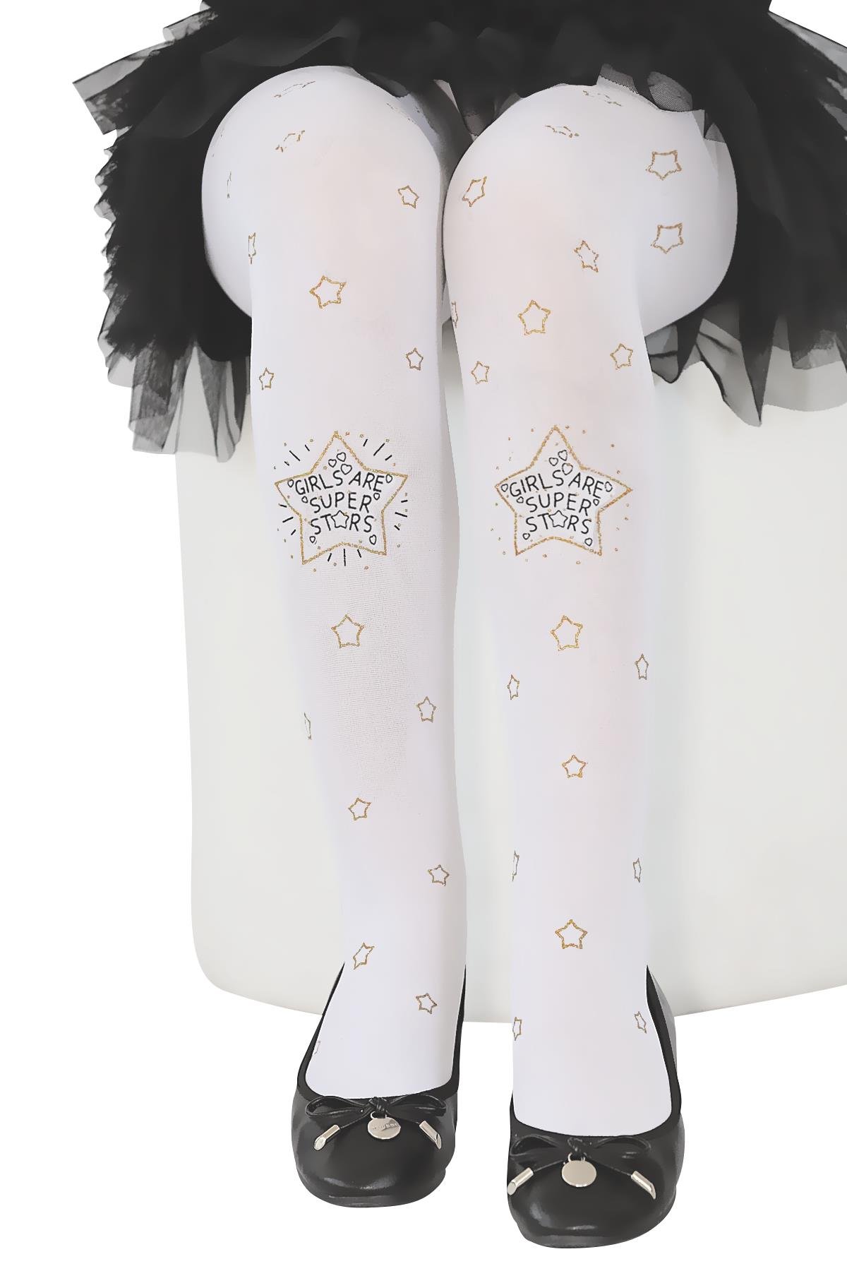 GOLD ÇOCUK KÜLOTLU ÇORAP BEYAZ