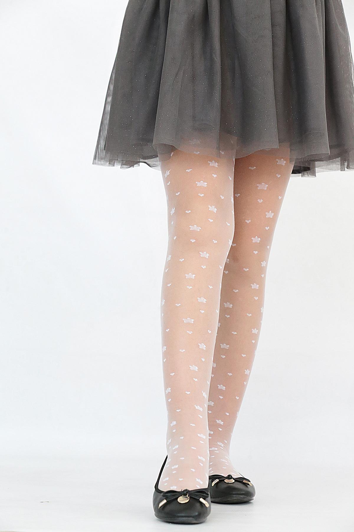 Hazel Çocuk Külotlu Çorap KEMİK