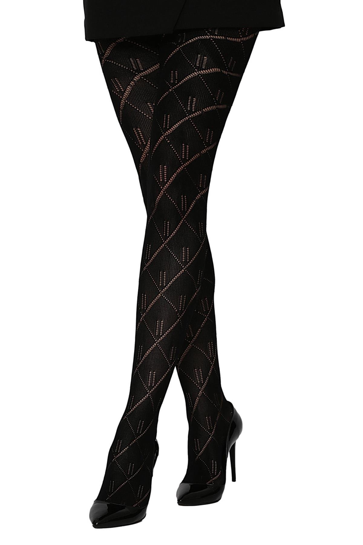 Jenna File Külotlu Çorap SİYAH