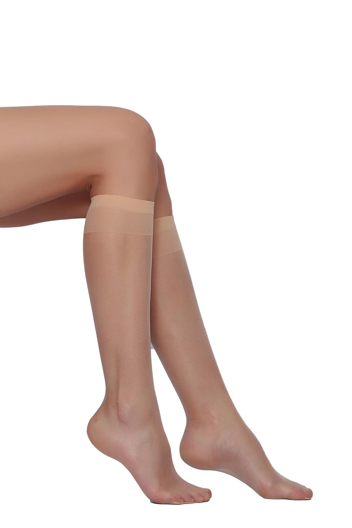 Lady Fity 15 Burun İzsiz Dizaltı Çorap NATUREL