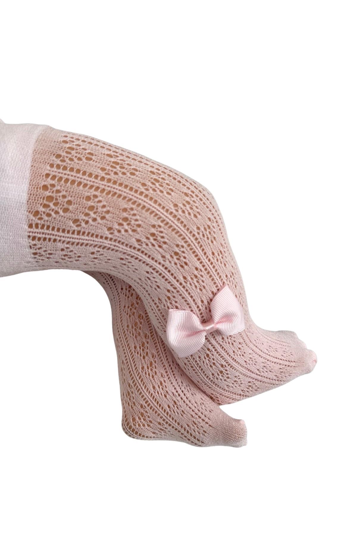 ORİETTA AKSESUARLI BEBEK KÜLOTLU ÇORAP PEMBE