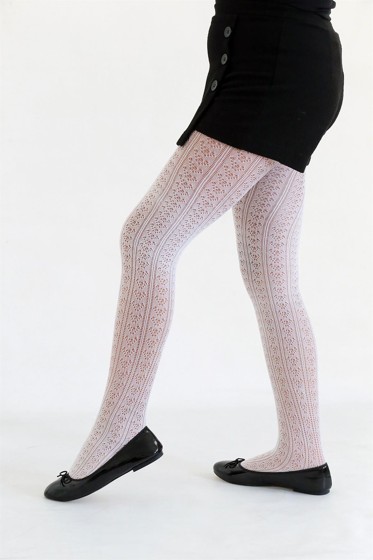 Orietta Çocuk Külotlu Çorap BEYAZ