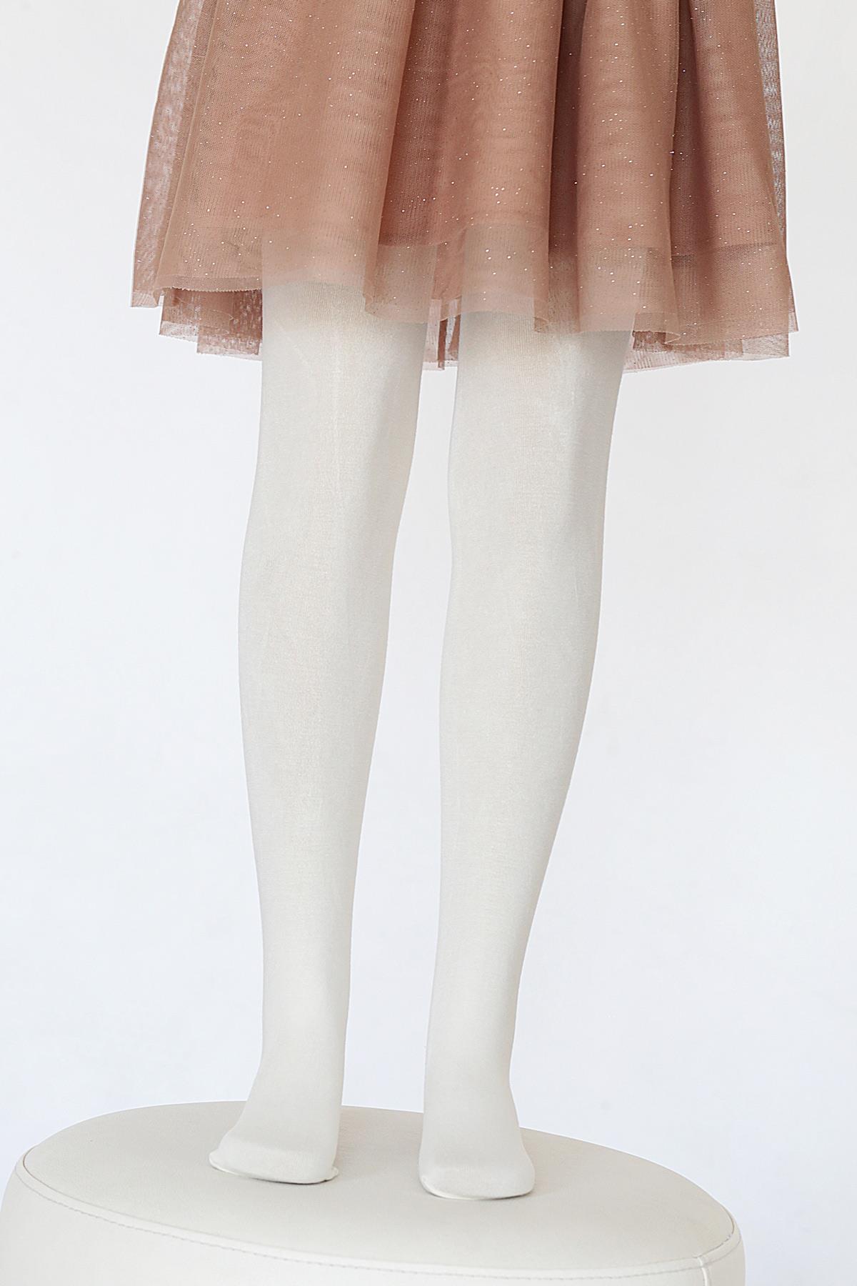 Soft Viskon Çocuk Külotlu Çorap KEMİK