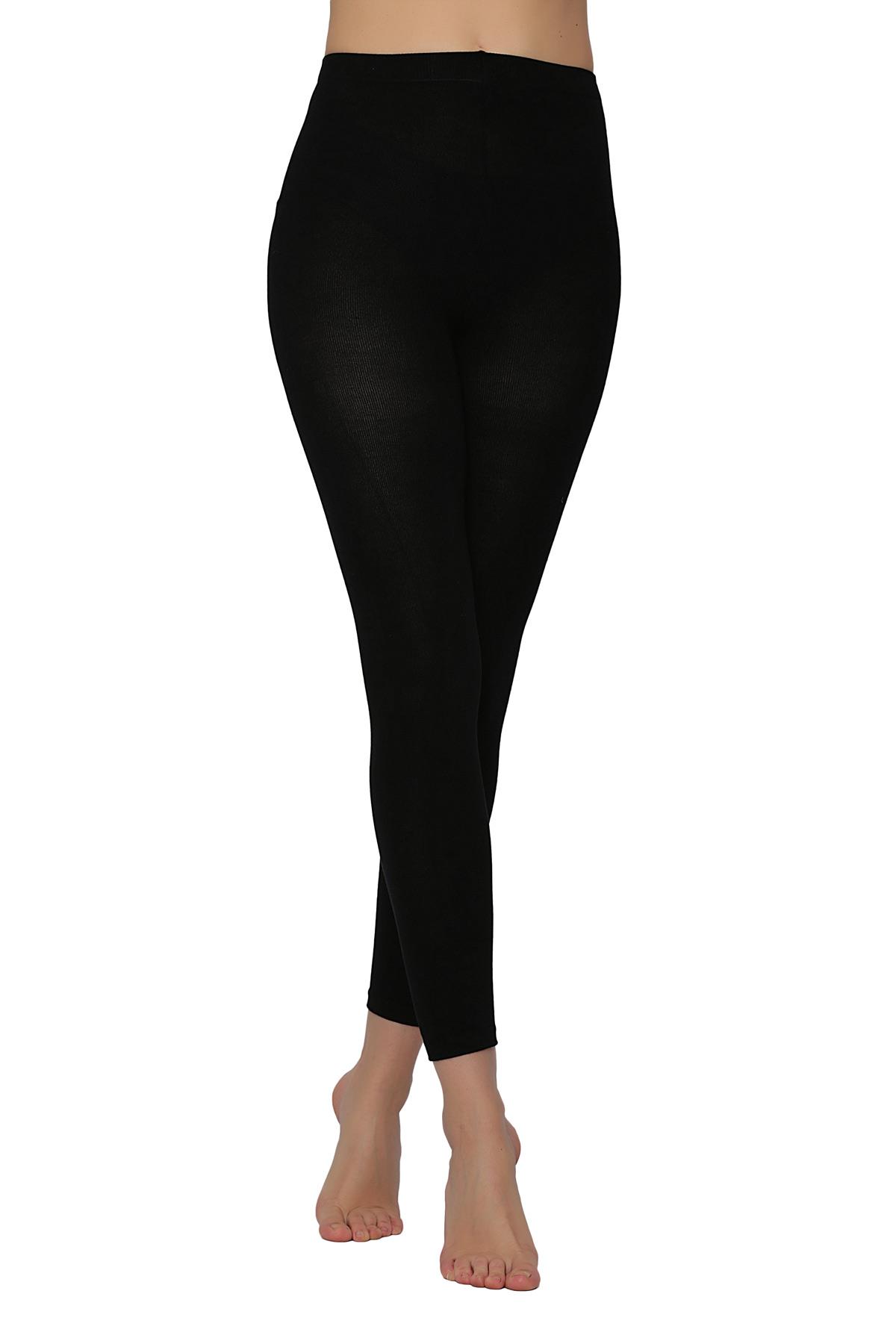 Soft Viskon Tayt SİYAH