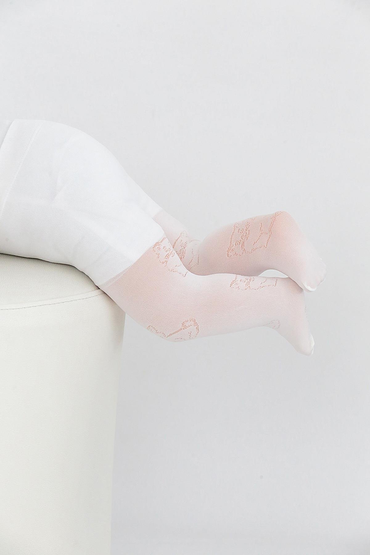 Tekir Bebek Mikro Bebek Külotlu Çorap BEYAZ