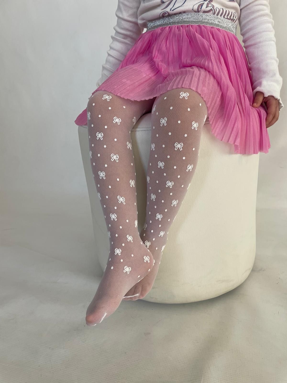 BOW ÇOCUK KÜLOTLU ÇORAP BEYAZ