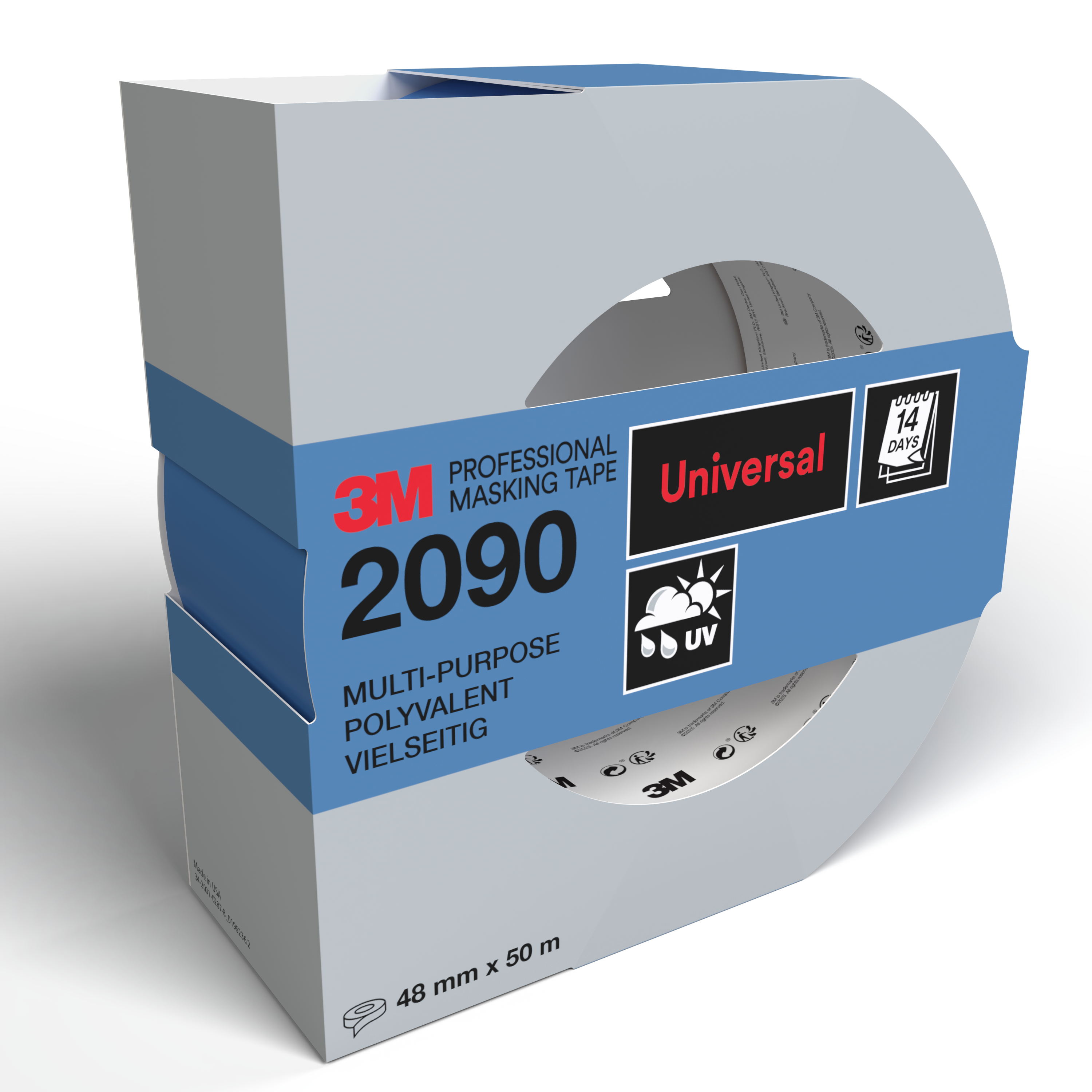 3M 2090 Profesyonel Maskeleme Bantı Mavi Renk (24mm x 50m)