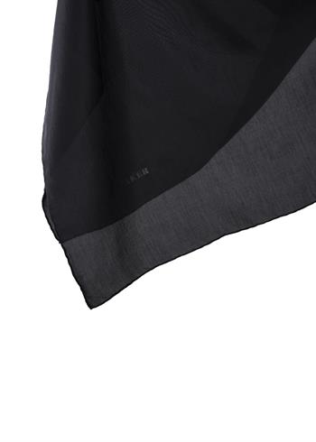 Aker Yaz Serinliği Düz İpek Koton Eşarp - Siyah 411