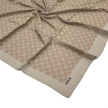 Aker Elegance Monogram Eşarp - Latte 983