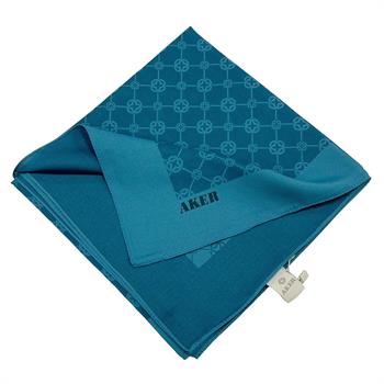 Aker Elegance Monogram Eşarp - Mavi 924
