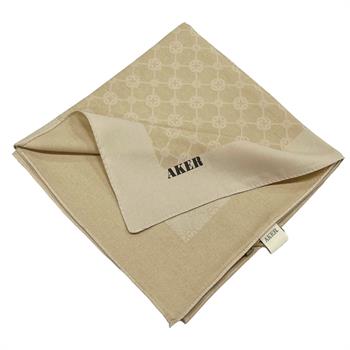 Aker Elegance Monogram Eşarp - Soft Bej 981