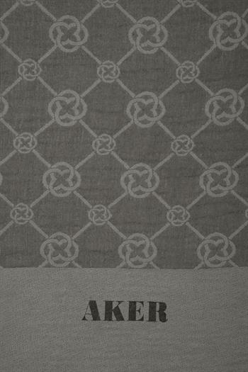 Aker Elegance Monogram Şal - Soft Taş 975