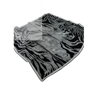 Aker İpek Eşarp - 8478701-314 Gri Siyah Sura