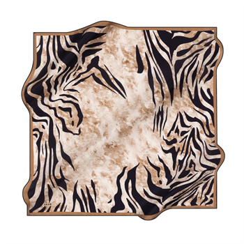 Aker İpek Eşarp - 8478713-922 Bej Lacivert Twill