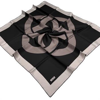 Aker İpek Eşarp - 8800701-312 Siyah Vizon Sura