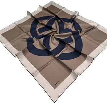 Aker İpek Eşarp - 8800701-321 Vizon Lacivert Sura