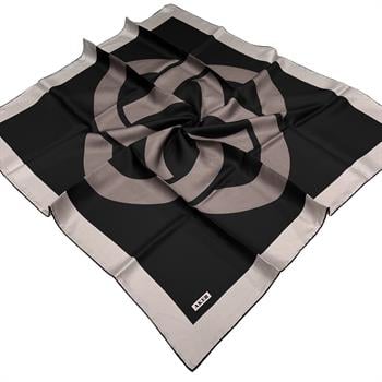 Aker İpek Eşarp - 8800713-912 Siyah Taş Twill