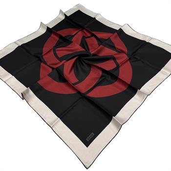 Aker İpek Eşarp - 8800713-913 Siyah Bordo Twill