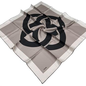 Aker İpek Eşarp - 8800713-915 Vizon Siyah Twill