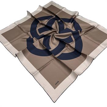 Aker İpek Eşarp - 8800713-921 Vizon Lacivert Twill