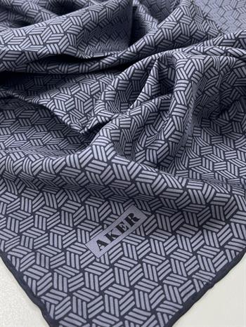 Aker İpek Eşarp - 8911713-922 Füme Antrasit Twill