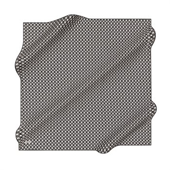 Aker İpek Eşarp - 8921701-312 Beyaz Siyah Sura