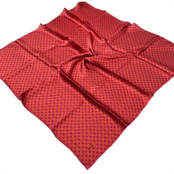 Aker İpek Eşarp - 8921713-991 Fuşya Turuncu Twill