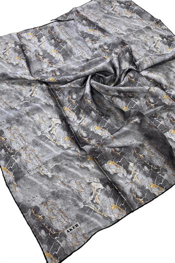 Aker İpek Eşarp - 8925701-311 Gümüş Gri Sura