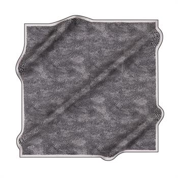 Aker İpek Eşarp - 8957713-913 Gümüş Siyah Twill