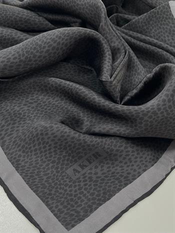 Aker İpek Eşarp - 8957713-915 Füme Twill
