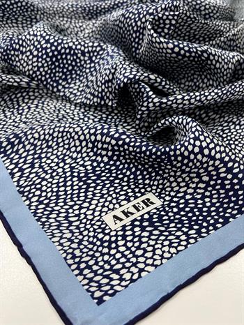Aker İpek Eşarp - 8957713-921 Lacivert Twill