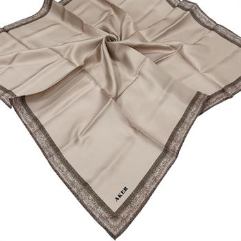 Aker İpek Eşarp - 8959713-931 Bej Twill
