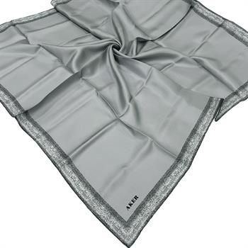 Aker İpek Eşarp - 8959713-972 Gri Twill