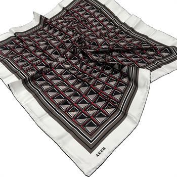 Aker İpek Eşarp - 8968713-911 Vizon Ekru Twill