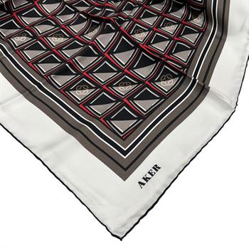 Aker İpek Eşarp - 8968713-911 Vizon Ekru Twill